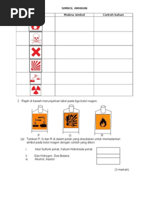 Sains Tingkatan 1 Simbol Amaran Pdf