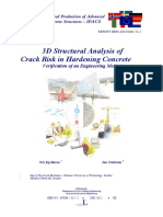 3D Strutural Analysis of Crack Risk in Hardening Concrete