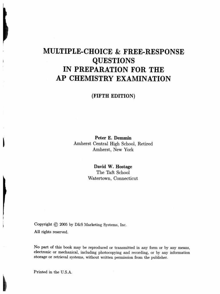 AP Chemistry Workbook PDF PDF