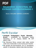 Relatório Semestral de Estágio Supervisionado 