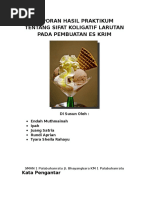 Laporan Hasil Praktikum Tentang Sifat Koligatif Larutan Pada Pembuatan Es Krim