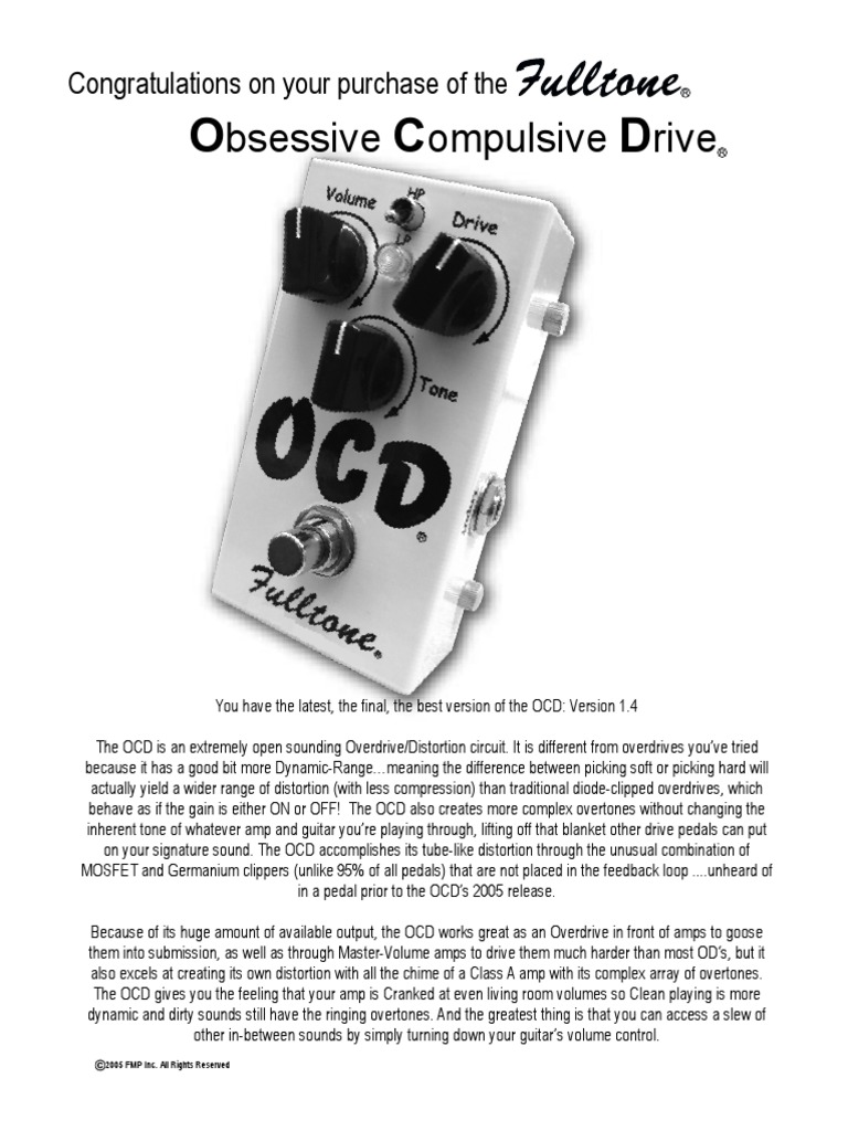 Fulltone Ocd User Manual | PDF