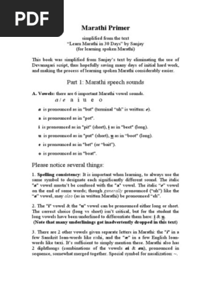 Marathi Primer Grammatical Gender Grammatical Number