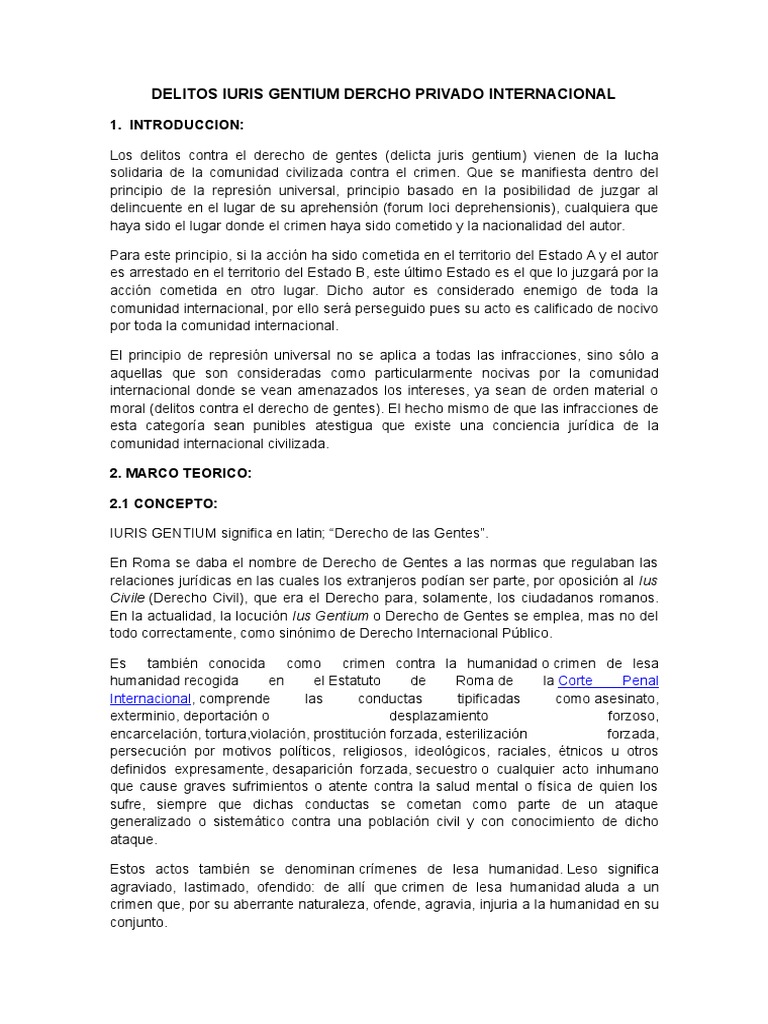 delitos de lesa humanidad concepto juridico