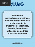 Silva, Marta PIAO ALVES DA. Normas Tecnicas - Manual de Normalização - ABNT UnG