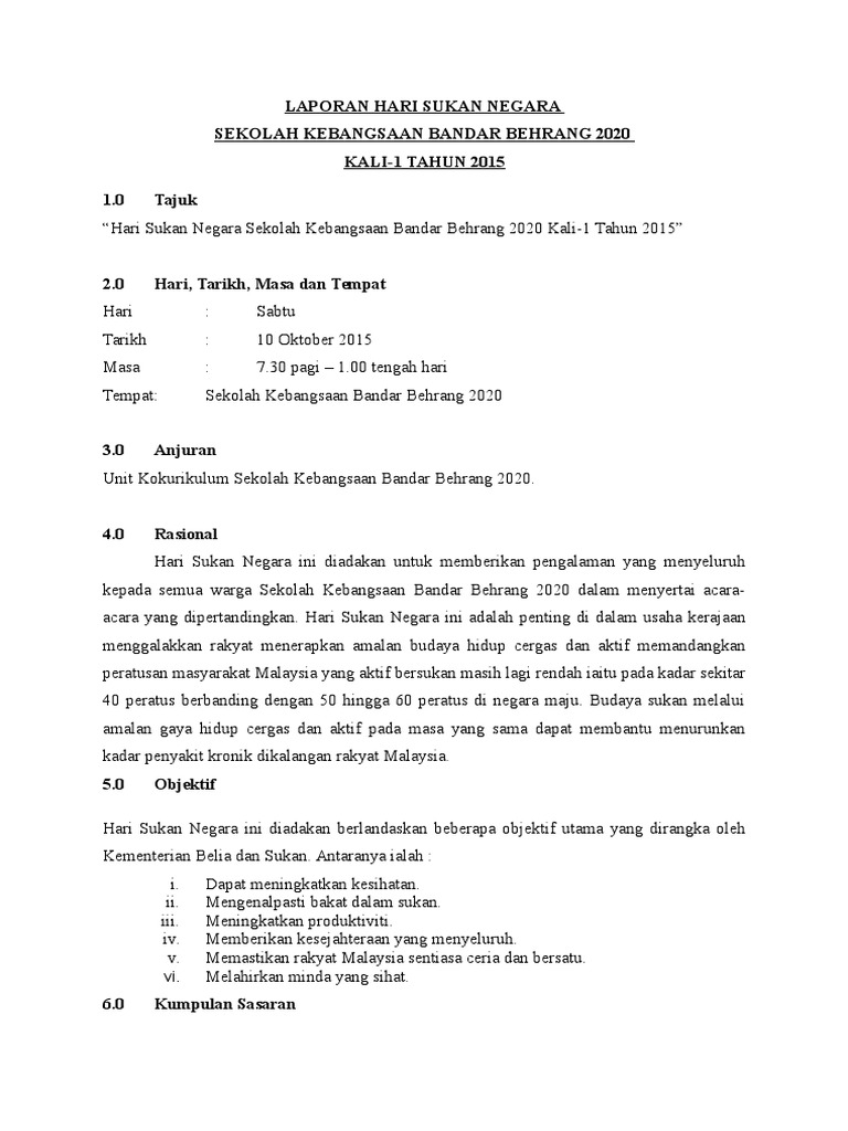 Laporan Hari Sukan Negara