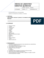 1° LABORATORIO Elementos Químicos