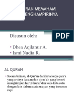 Al Quran Memahami Dan Menghampirinya