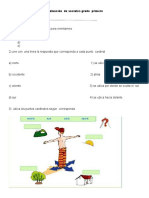 Evaluación de Sociales Grado Primero