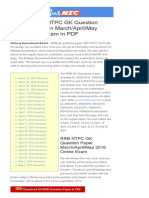 Rrb Questions Paper PDF