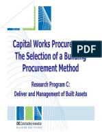 Selection of a Building Procurement Method
