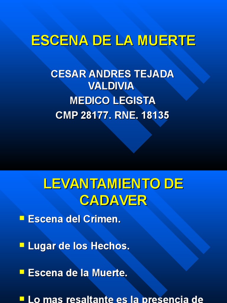 Métodos de Investigación en Escenas del Crimen | PDF | Delito | Muerte