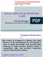 Legal Aspects of Business (LAB) : Prof. Parul Gupta