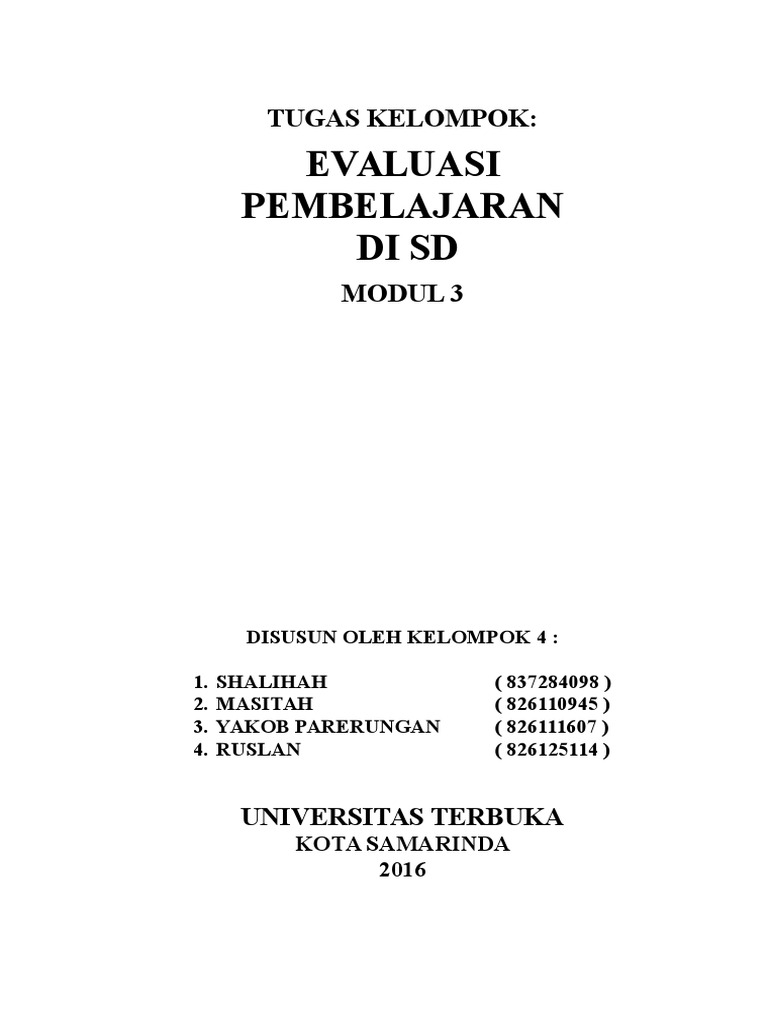 Makalah Evaluasi Pembelajaran Ips Di Sd - Kumpulan Contoh
