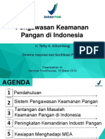 Kondisi Terkini Keamanan Pangan Di Indonesia (Ir. Tetty H. Sihombing, MP)