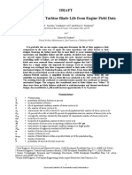 Determination of Turbine Blade Life From Engine Field Data