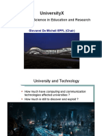 Universityx: Data Driven Science in Education and Research