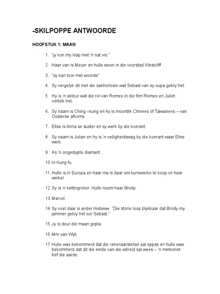 Skilpoppe Antwoorde 2013-1-14 | PDF