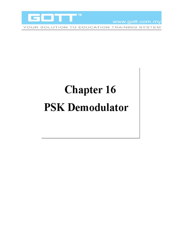Chapter 16 Psk Demod Pdf Modulation Detector Radio