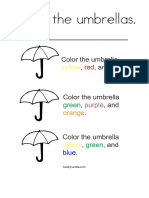 Color the Umbrellas Coloring Page