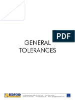 TOLERENCES for I Beam(General)