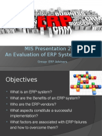 MIS Presentation 2012 An Evaluation of ERP Systems Failures