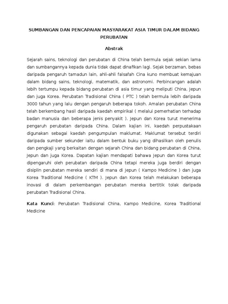 Perubatan Tradisional Asia Timur Pdf