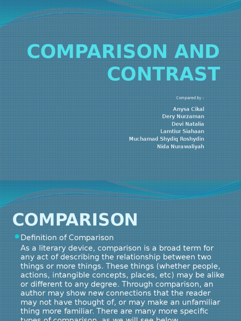 Comparison and Contrast Explained | PDF | Adjective | Adverb