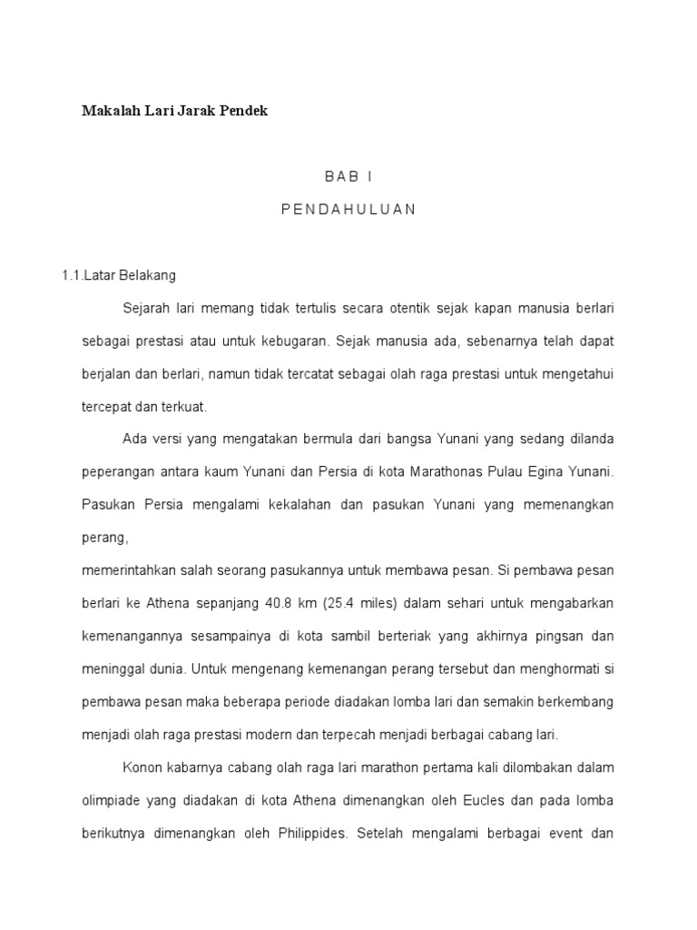 Makalah Lari Jarak Pendek Docx