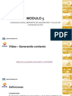 Modulo 5 - Comunicación, Reporte de Incidentes y Flujo de Comunicación