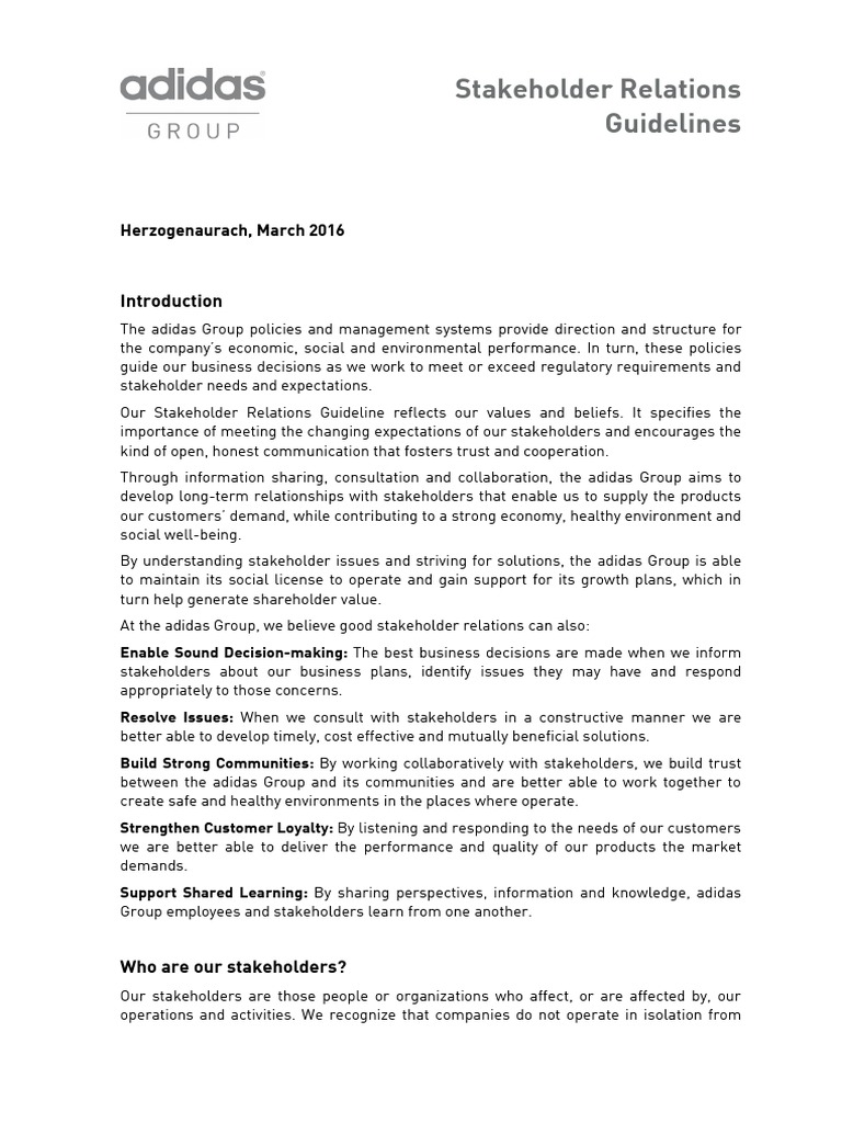 PDF Adidas | PDF (Corporate) | Employment
