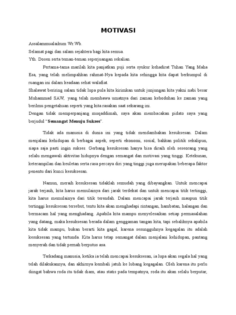Pidato Motivasi PDF
