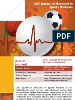 ARC Journal of Research in Sports Medicine