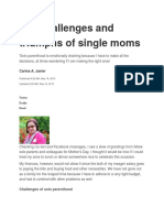 Challenges and Triumphs of Single Mothers