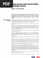 Using Poetry With Mixed Ability Classes