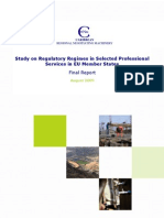 Study On Regulatory Regimes in Selected Professional Services in EU Member States