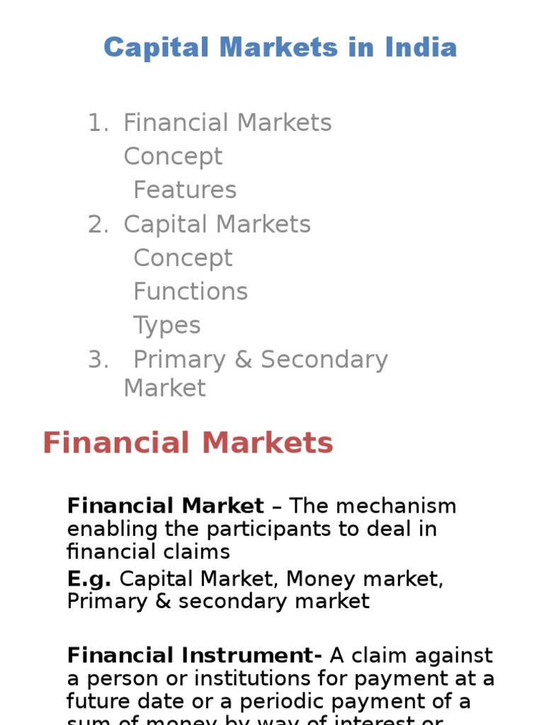 2 Chapter-Capital Market | PDF | Financial Markets | Financial Capital