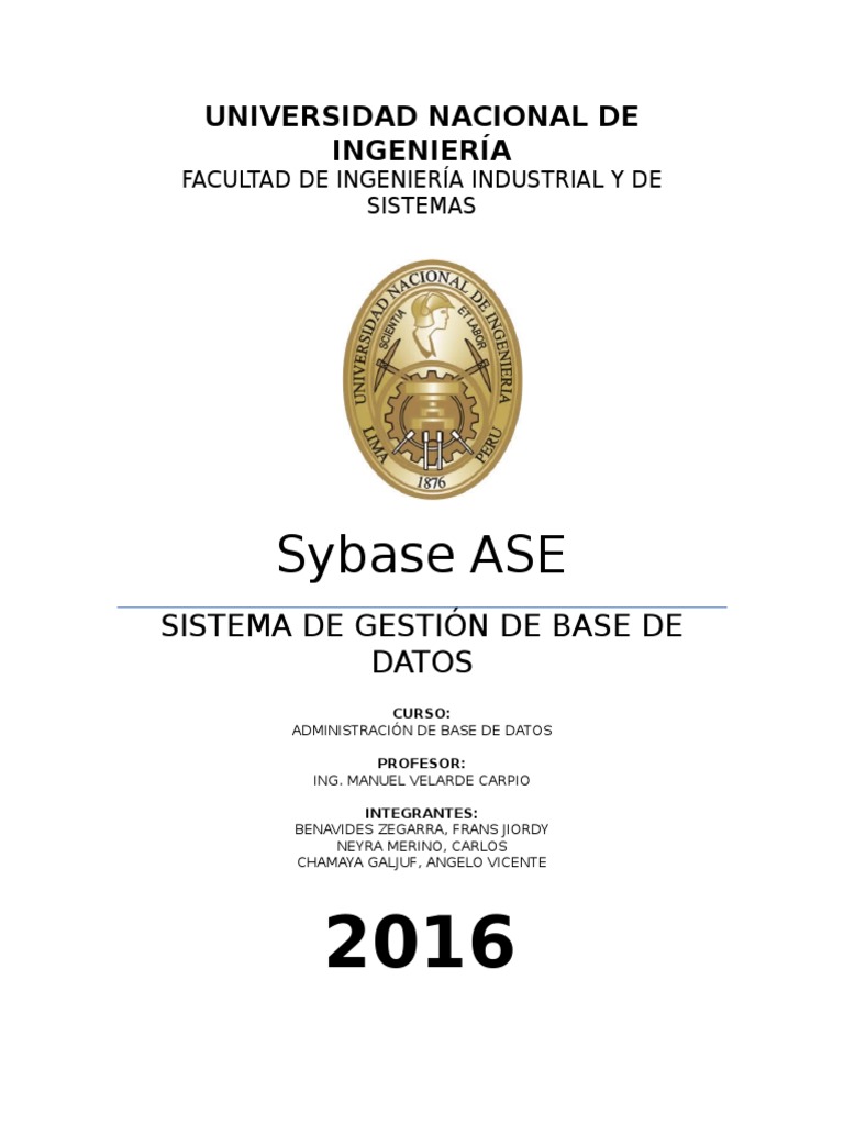 Sybase ASE - V 1.0 | PDF | Servidor SQL de Microsoft | Bases de datos