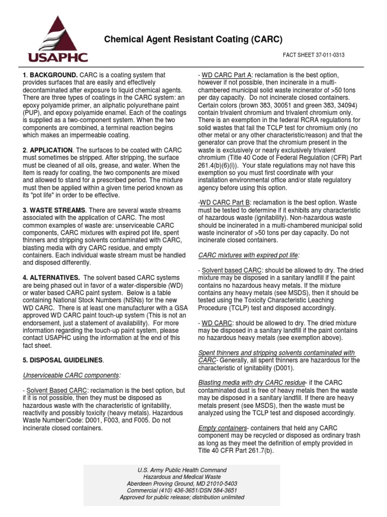 CARC Paint 370110313 PDF Gallon Paint