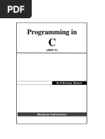 Programming in C DR P Rizwan Ahmed