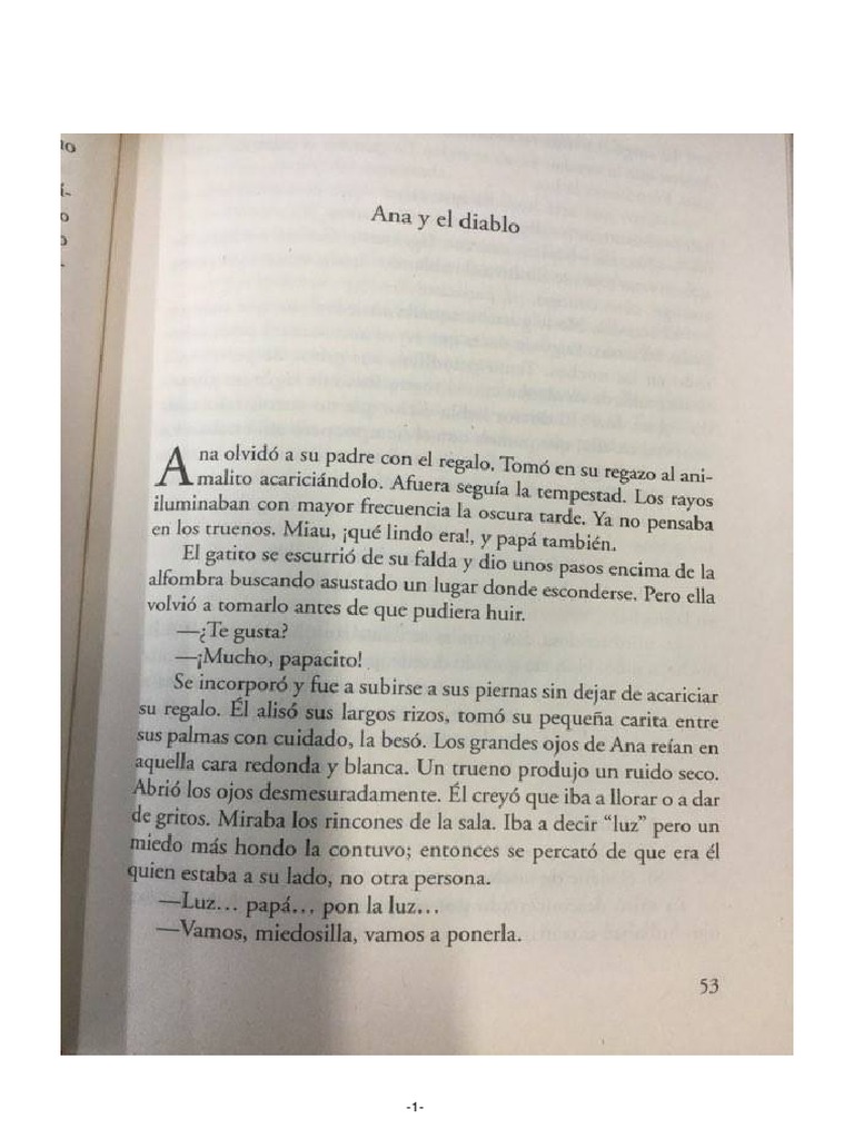 Cuento Ana Y El Diablo Pdf