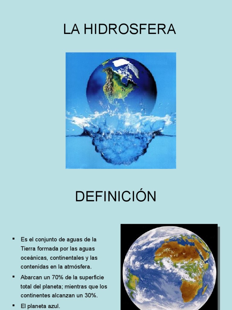 La Hidrosfera | PDF | El ciclo del agua | Agua