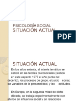 Situacion Actual de La Psicologia Social