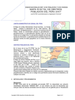 Ficha Técnica - Mapa Digital Centros Poblados Del Peru 2007