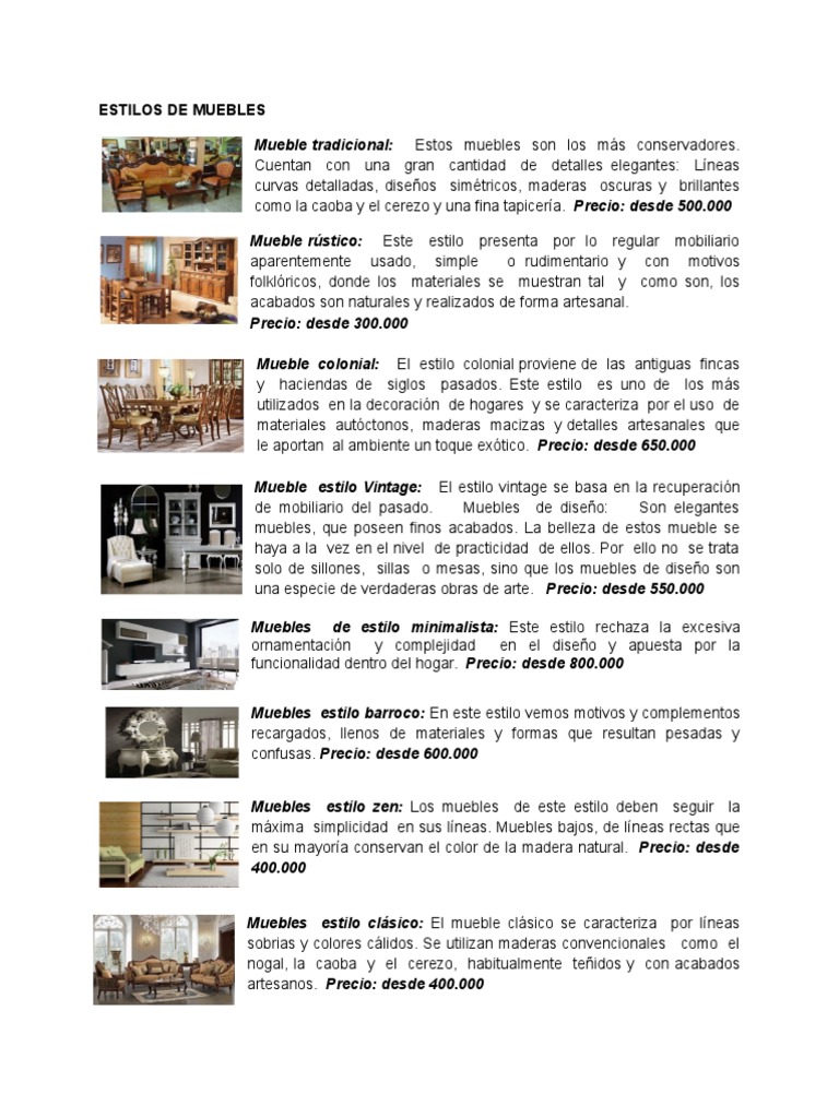 Estilos de Muebles | PDF | Ciencias sociales, image size:768x1024