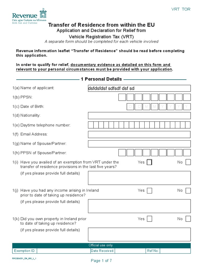 VRT Tor | PDF | Invoice | Lease
