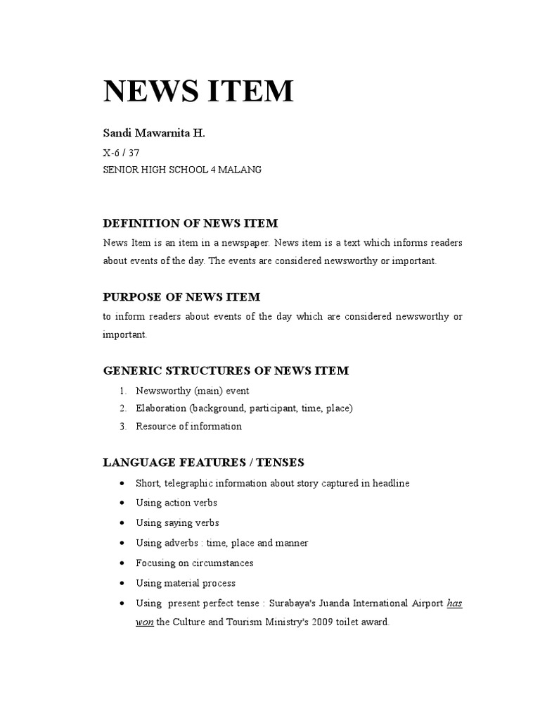 46++ Contoh soal materi news item text ideas