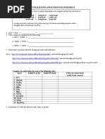 Neutralization and Hydrolysis Worksheet