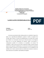 Ensayo LA EDUCACIÓN UNIVERSITARIA EN EL SIGLO XXI