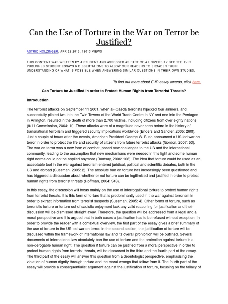 essays on torture
